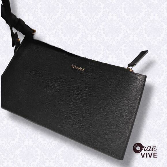 Authentic Versace Calfskin Virtus Tote Bag Black - Picture 6 of 9